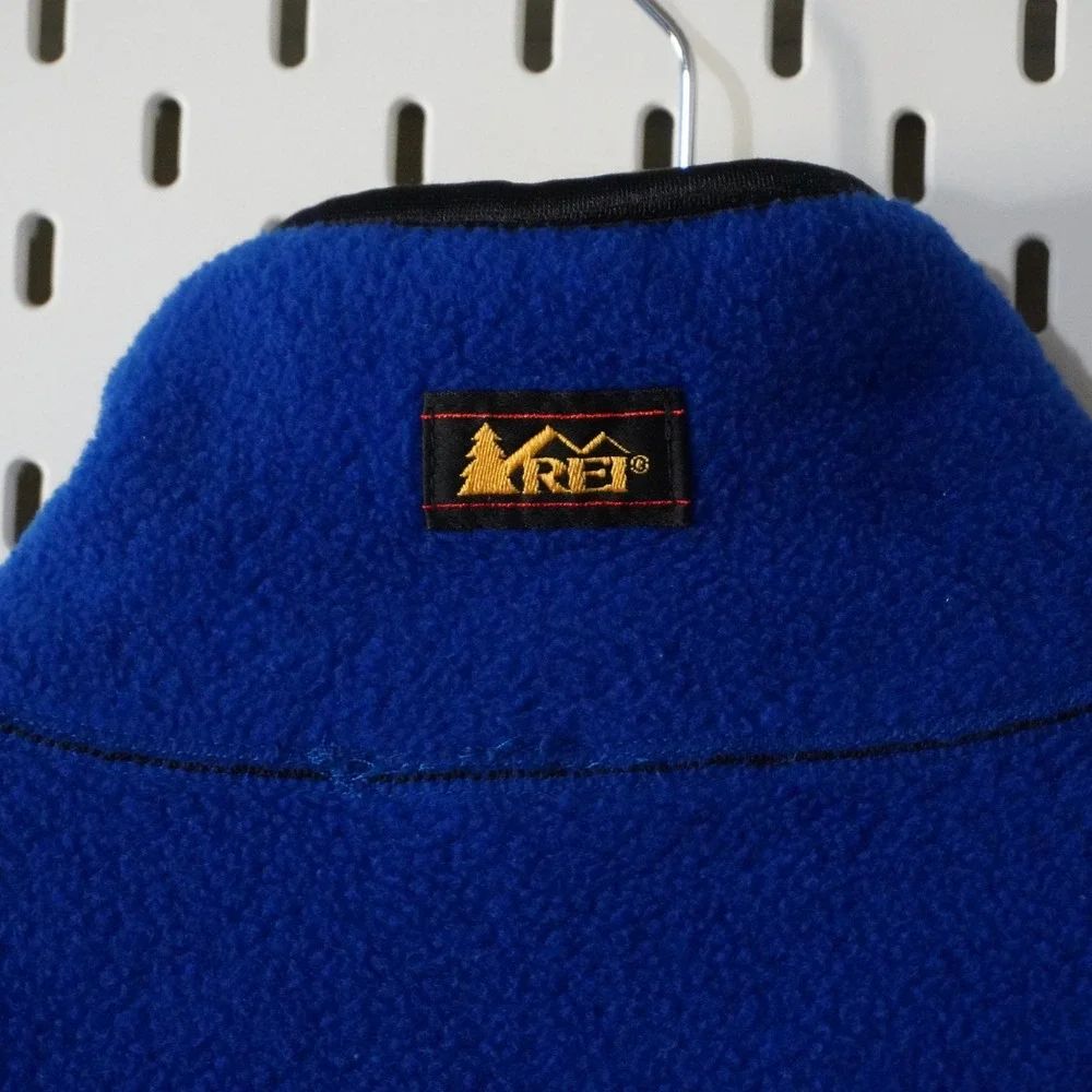REI‎ Co-op Polartec Fleece Jacket Full Zip Blue Outdoor Hiking Men's Small